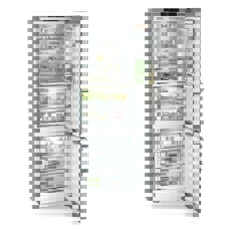 Combina frigorifica Liebherr CBNsdb 775i Prime, NoFrost, BioFresh, 75 cm, 473 l, SmartDevice, EasyTwist-Ice, SoftTelescopic, Sertar Meat & Dairy, VarioTemp, Clasa B, SmartSteel
